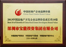 宝能集团入围中国房地产品牌价值成长性10强，北京品牌管理策略再获认可